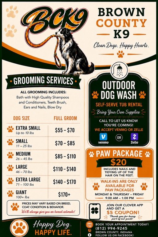 Brown County K9 shop sign